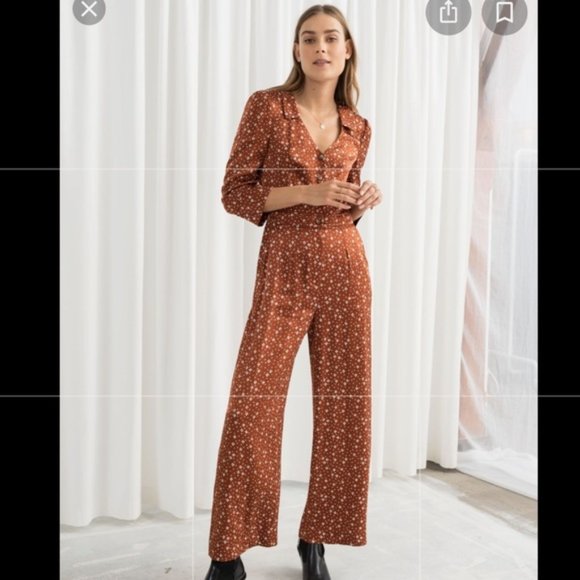 & Other Stories Pants - NWOT! & Other Stories V-Neck Button Down Jumpsuit